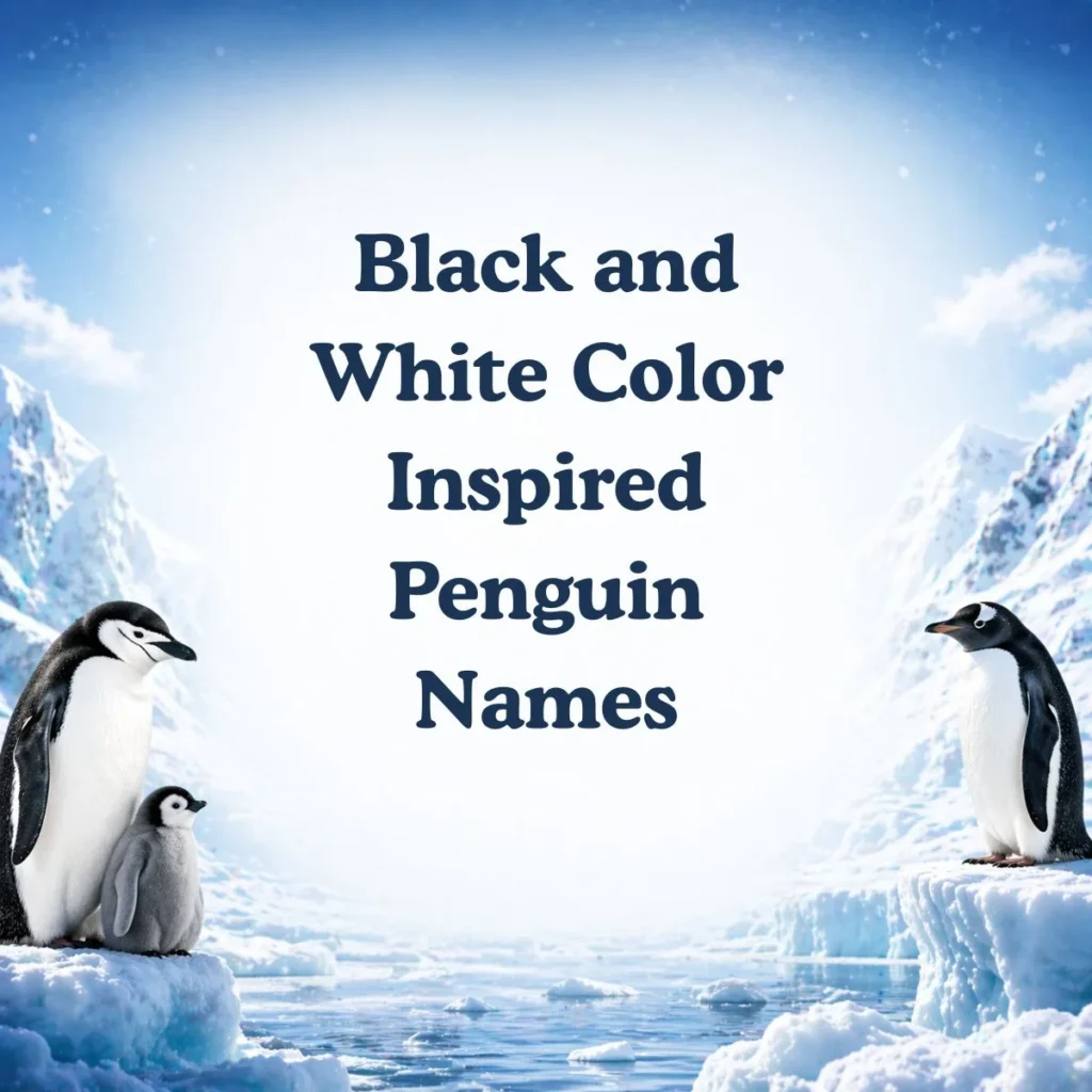Black and White Color Inspired Penguin Names