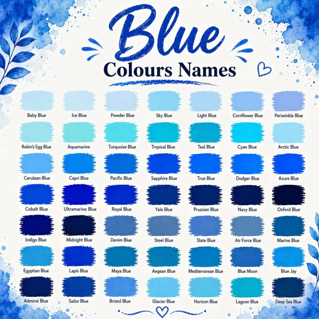 Blue Colours Names
