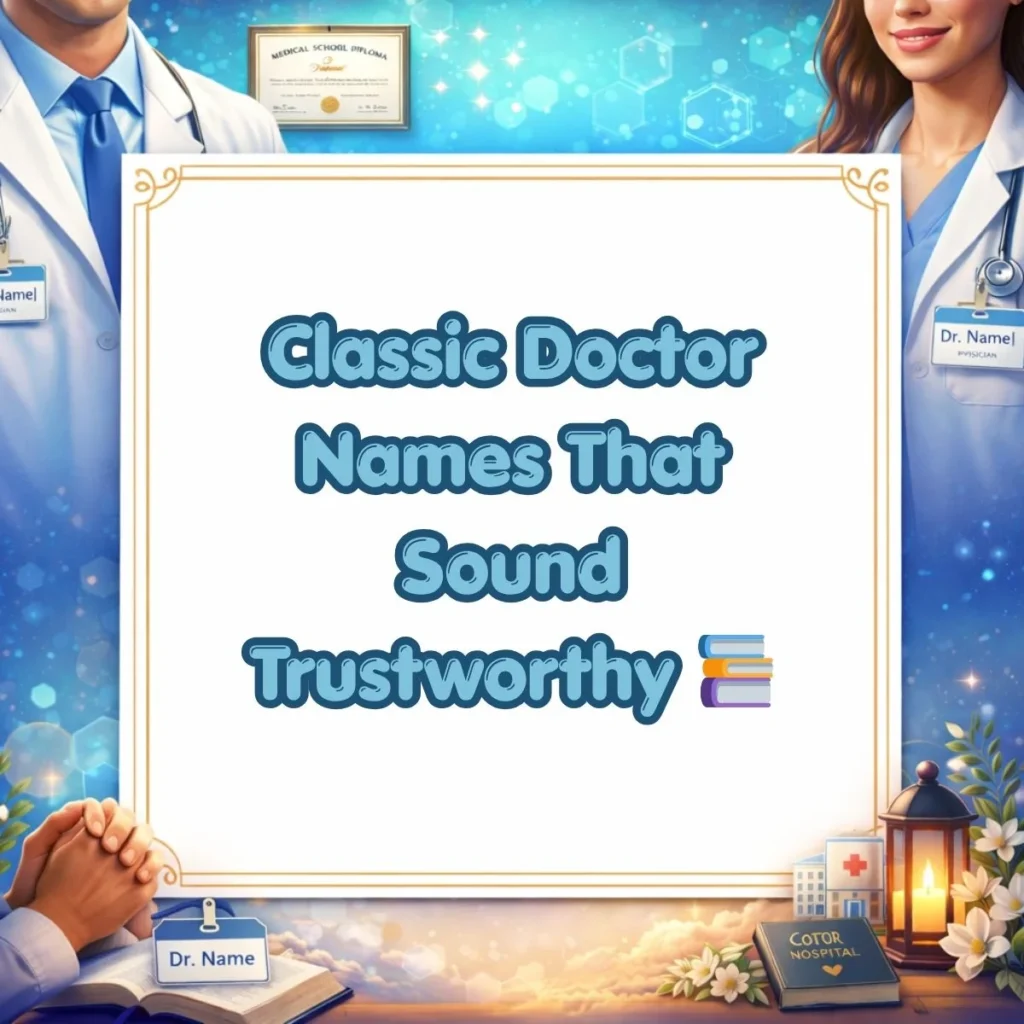 Classic Doctor Names That Sound Trustworthy 📚
