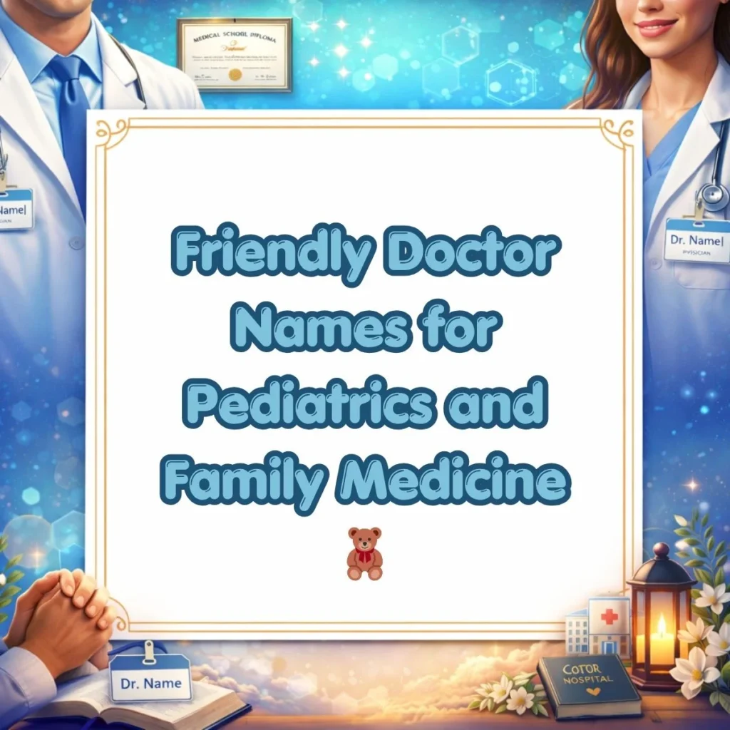 Friendly Doctor Names for Pediatrics and Family Medicine 🧸