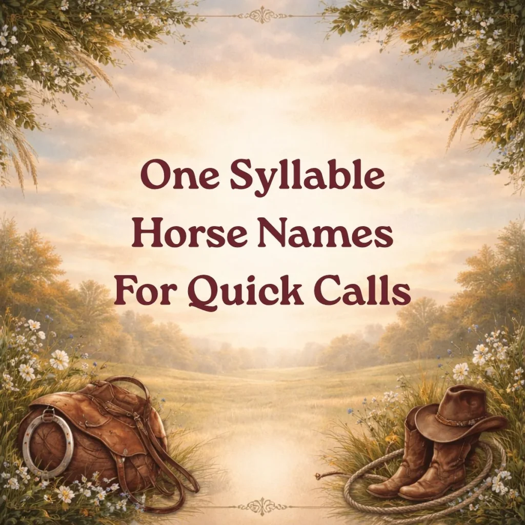 One Syllable Horse Names For Quick Calls