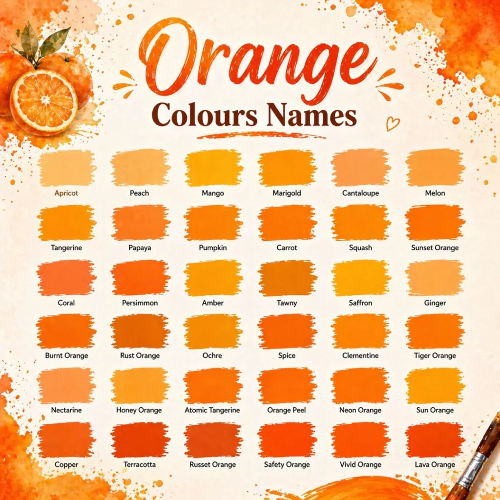 Orange Colours Names