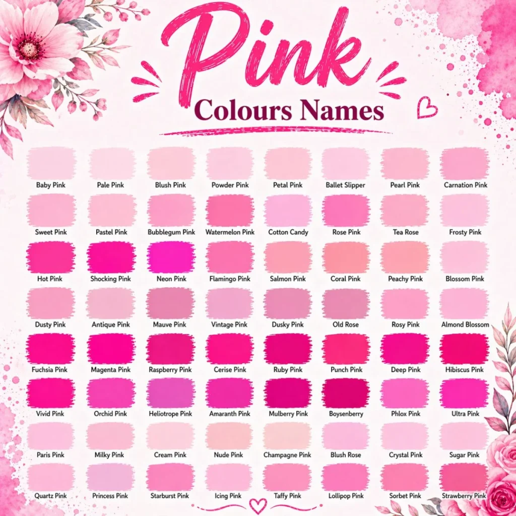 Pink Colours Names