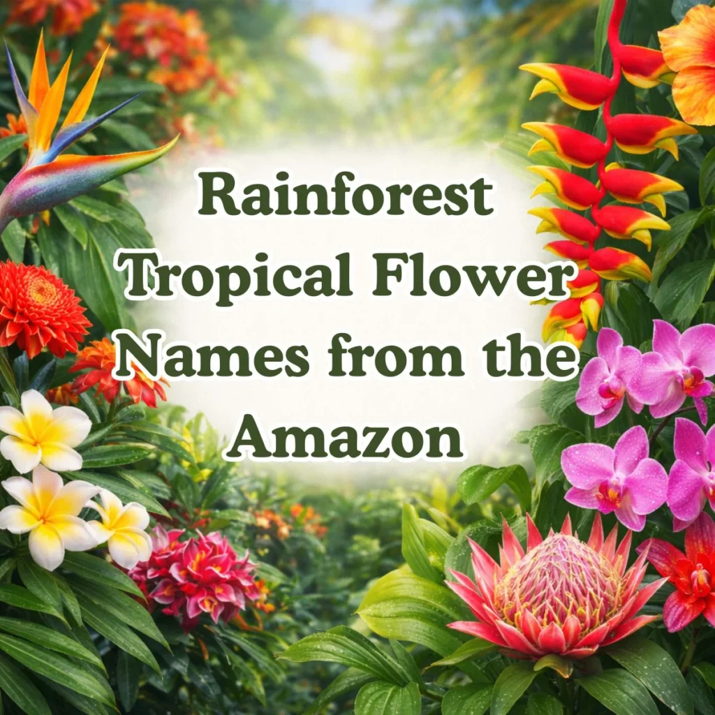 Rainforest Tropical Flower Names from the Amazon