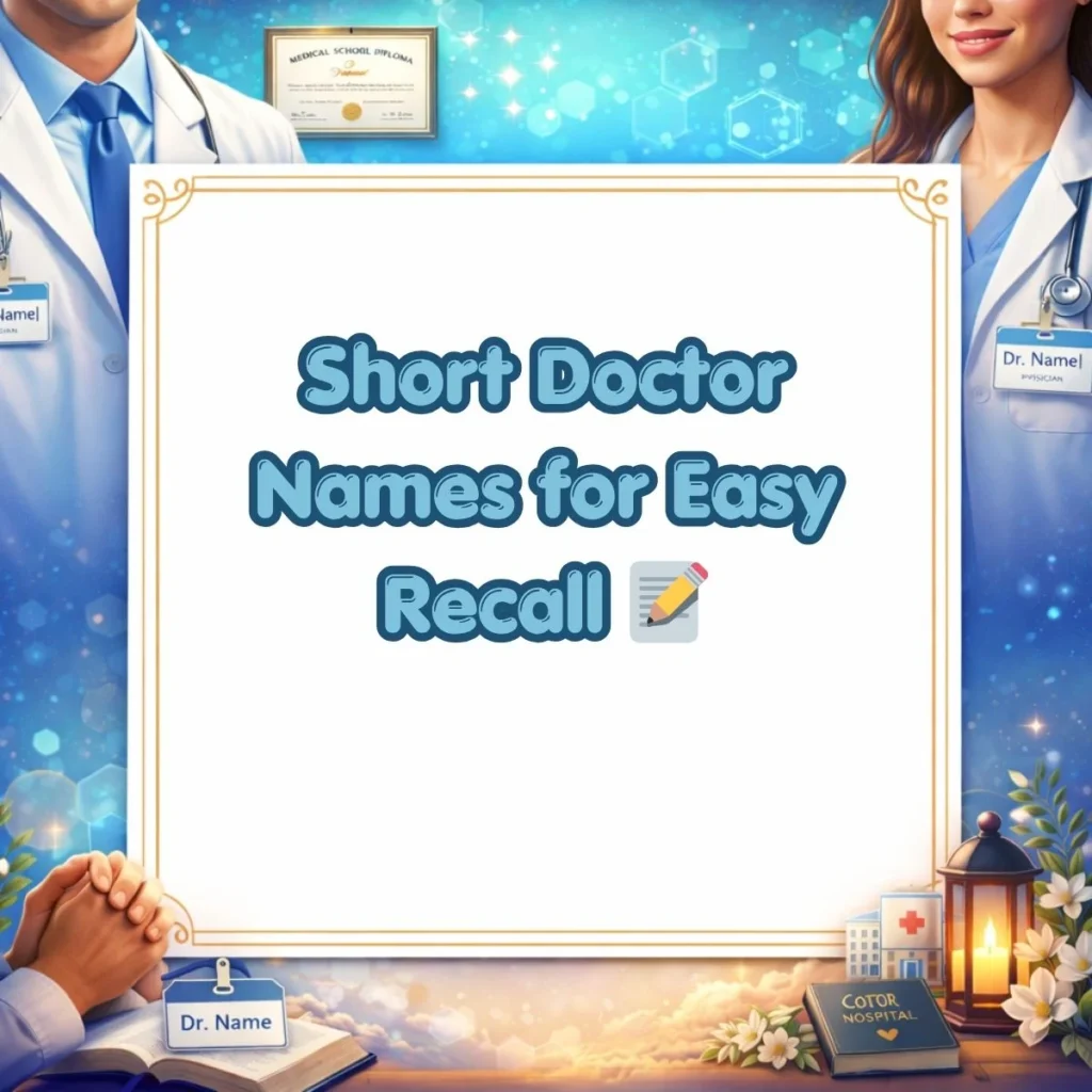 Short Doctor Names for Easy Recall 📝