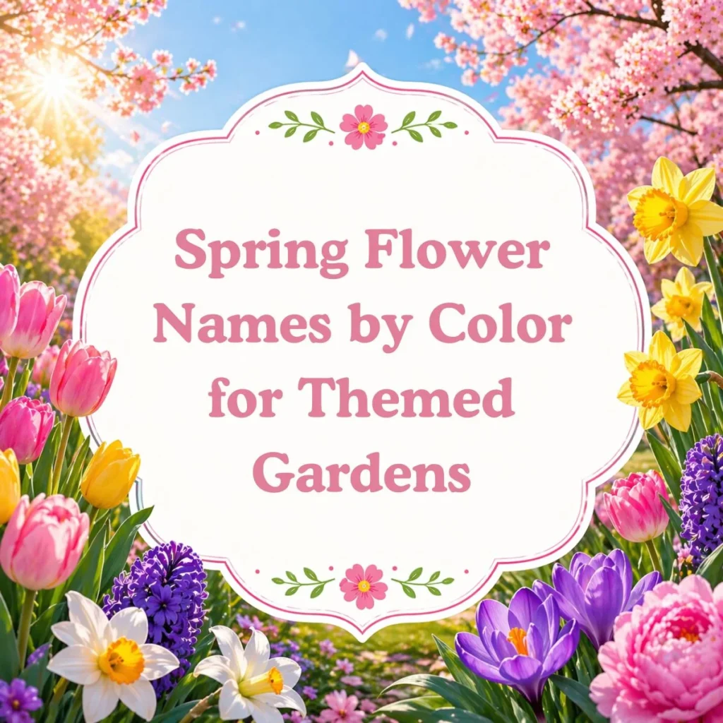 Spring Flower Names by Color for Themed Gardens