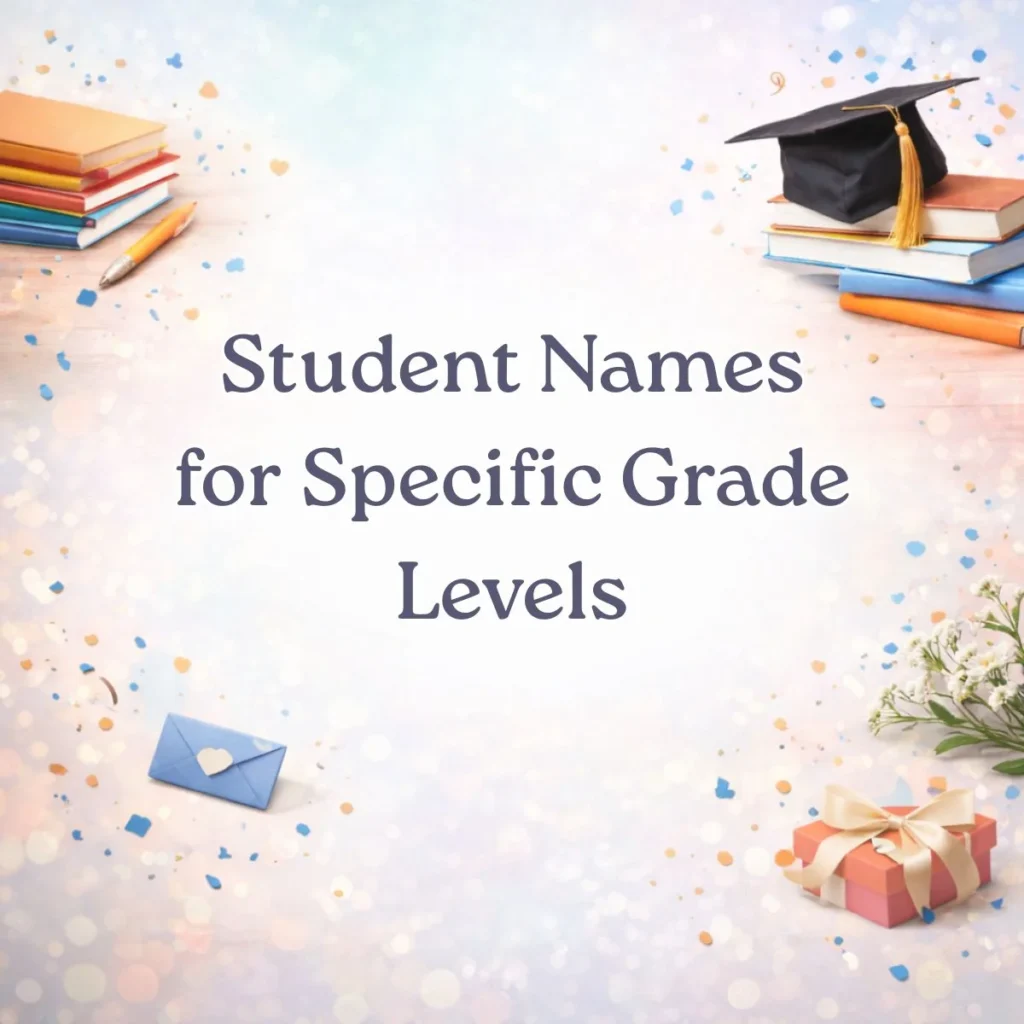 Student Names for Specific Grade Levels 🎓