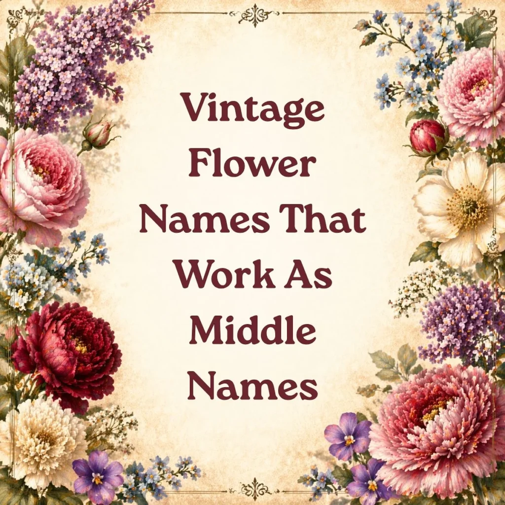 Vintage Flower Names That Work As Middle Names
