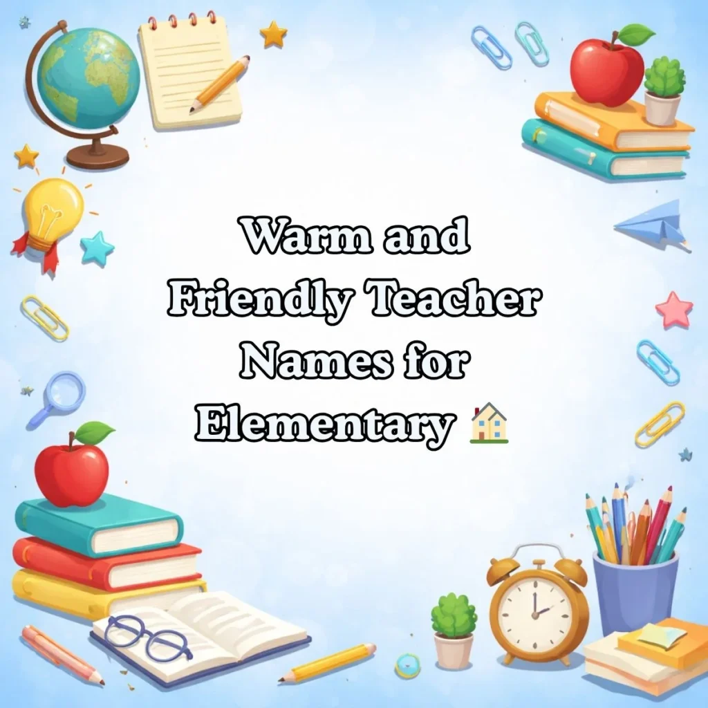 Warm and Friendly Teacher Names for Elementary 🏠