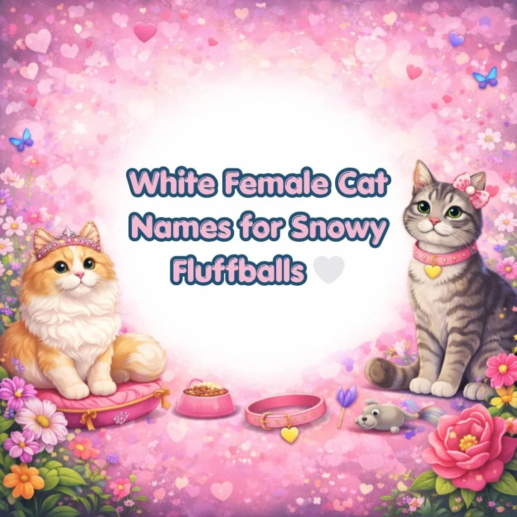 White Female Cat Names for Snowy Fluffballs 🤍