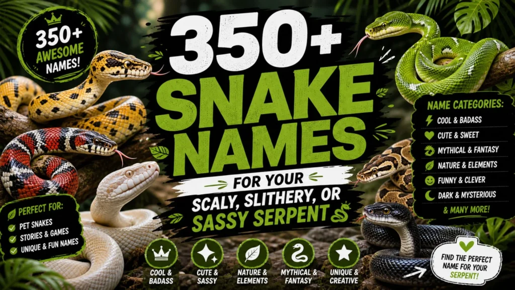 350+ Snake Names for Your Scaly, Slithery, or Sassy Serpent 🐍
