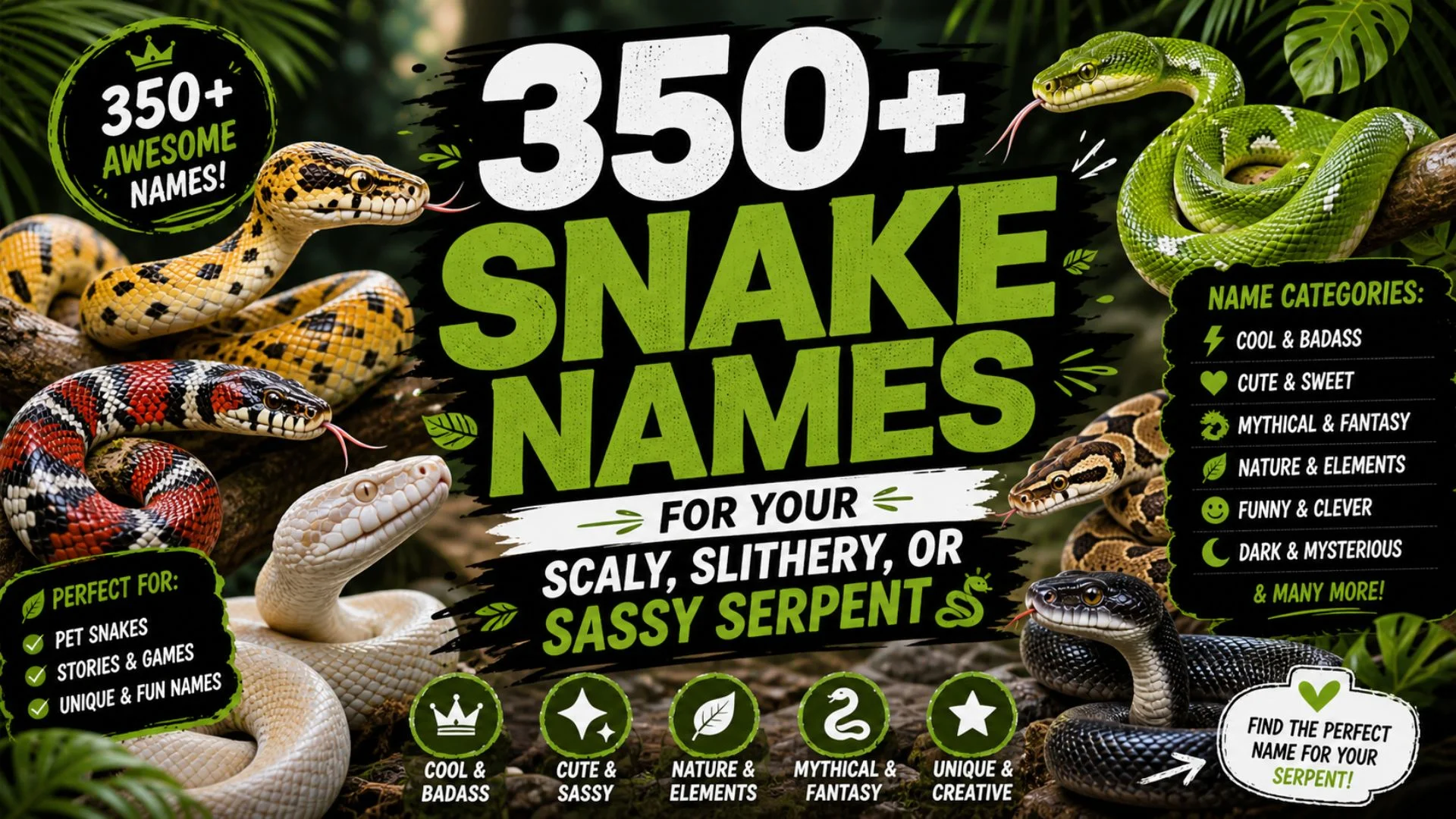 350+ Snake Names for Your Scaly, Slithery, or Sassy Serpent 🐍