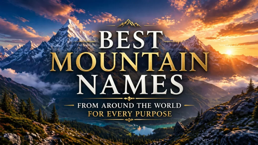 Best Mountain Names from Around the World for Every Purpose