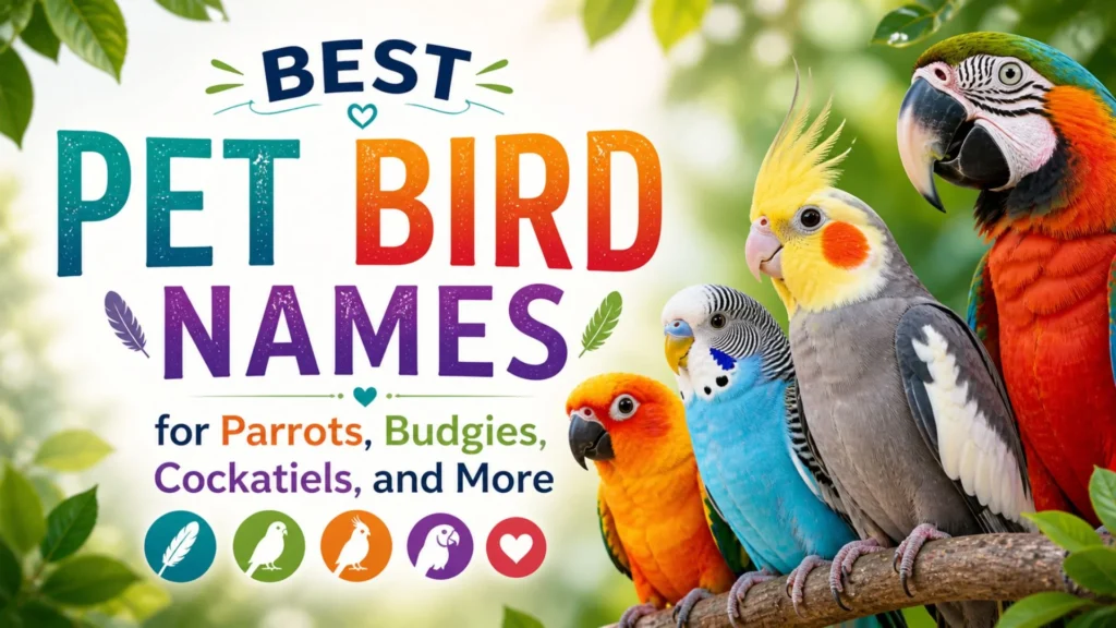 Best Pet Bird Names for Parrots, Budgies, Cockatiels, and More