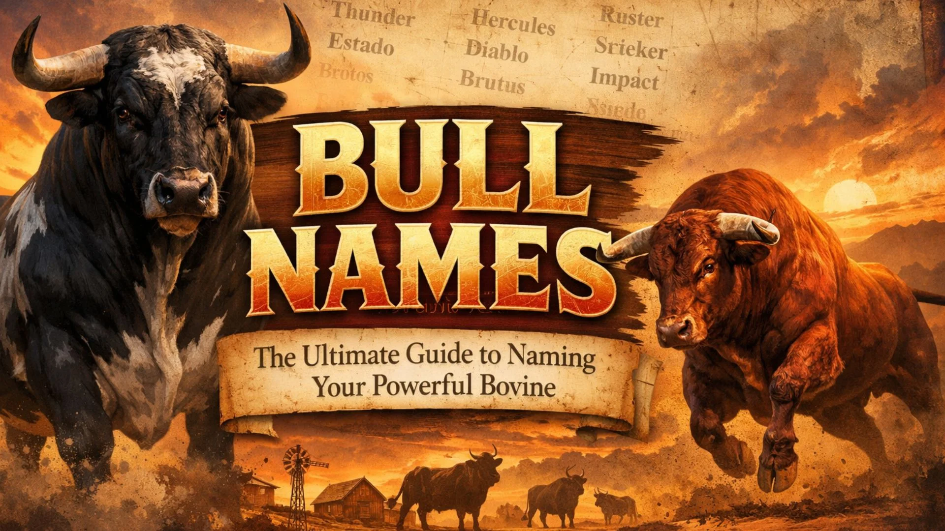 Bull Names The Ultimate Guide to Naming Your Powerful Bovine