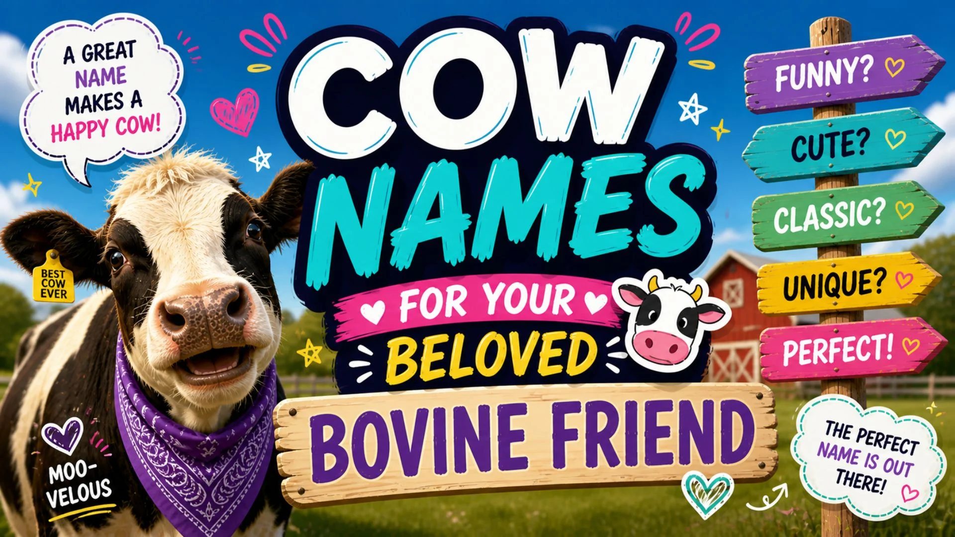 Cow Names for Your Beloved Bovine Friend 🐮
