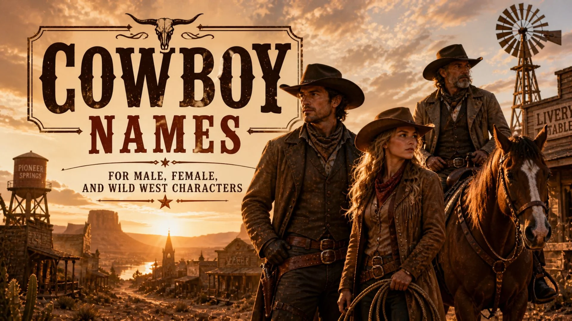 Cowboy Names for Male, Female, and Wild West Characters