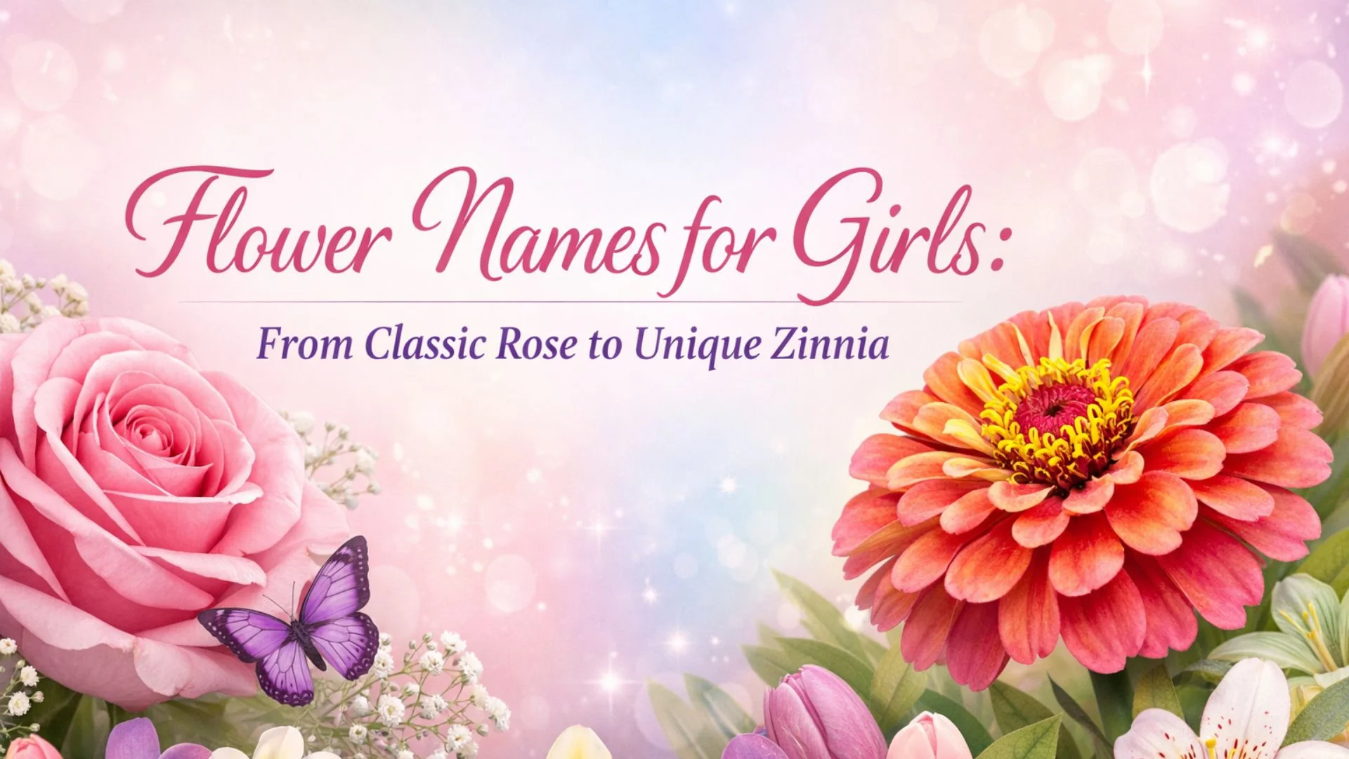Flower Names for Girls From Classic Rose to Unique Zinnia