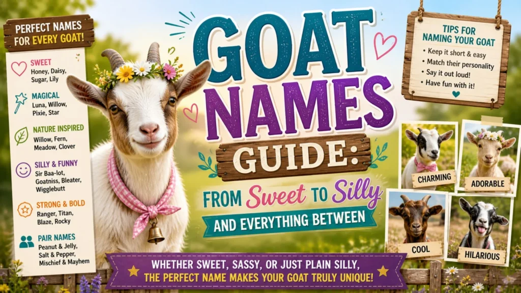 Goat Names Guide From Sweet to Silly and Everything Between