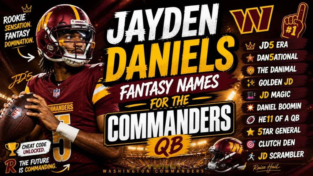 Jayden Daniels Fantasy Names for the Commanders QB