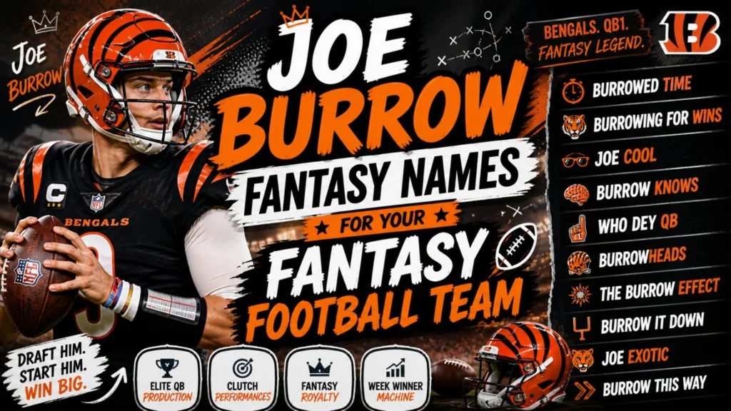 Joe Burrow Fantasy Names for Your Fantasy Football Team