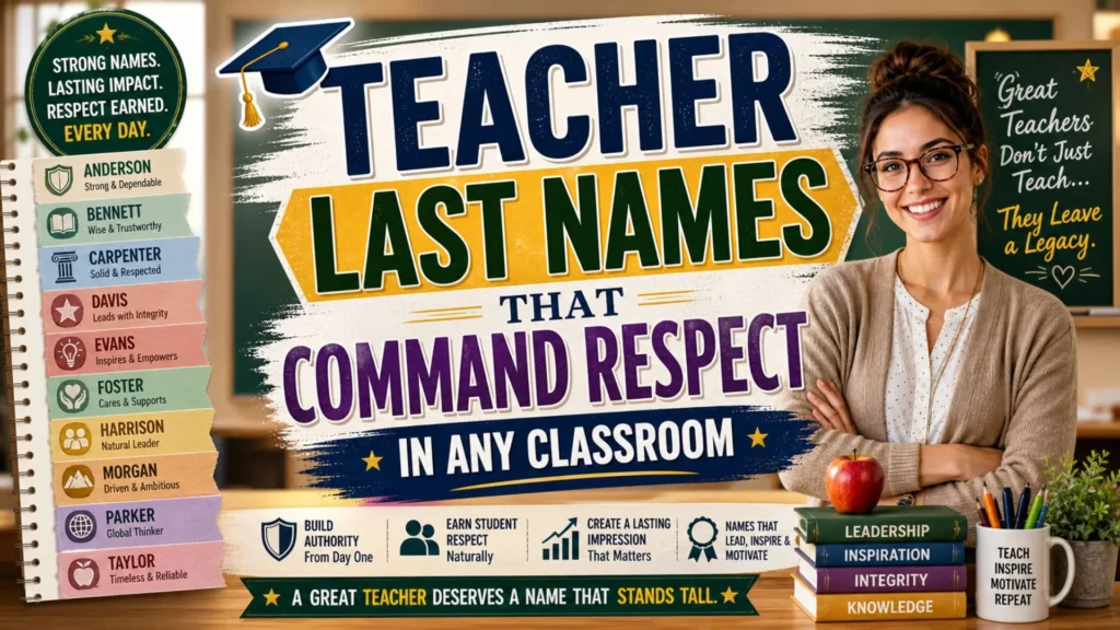 Teacher Last Names That Command Respect in Any Classroom