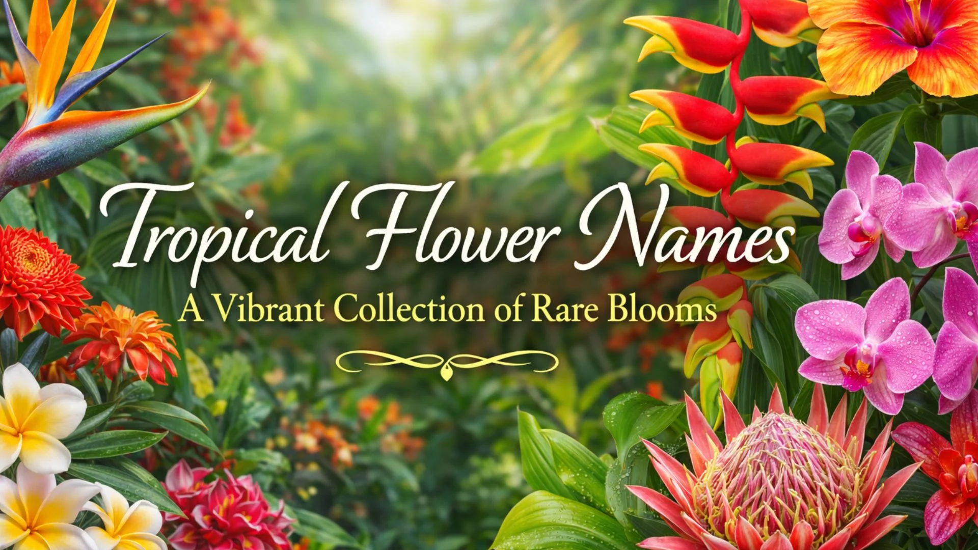 Tropical Flower Names A Vibrant Collection of Rare Blooms