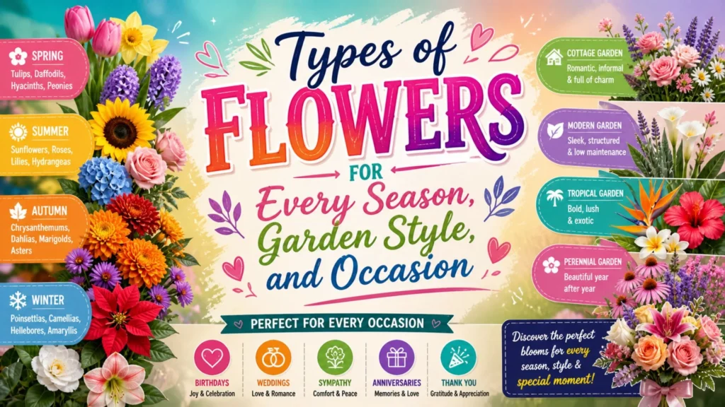 Types of Flowers for Every Season, Garden Style, and Occasion