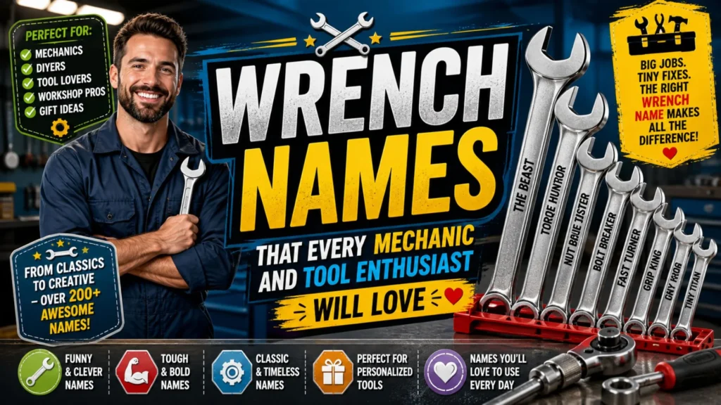 Wrench Names That Every Mechanic and Tool Enthusiast Will Love
