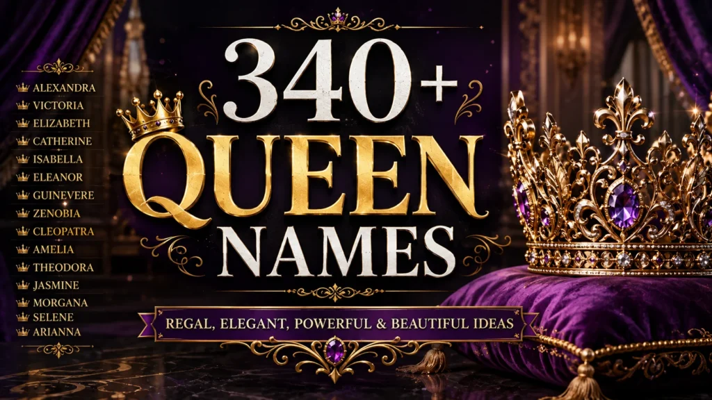 340+ Queen Names Regal, Elegant, Powerful & Beautiful Ideas