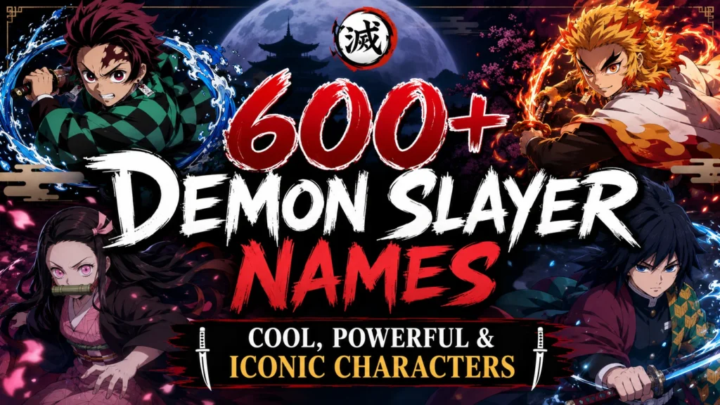 600+ Demon Slayer Names Cool, Powerful & Iconic Characters