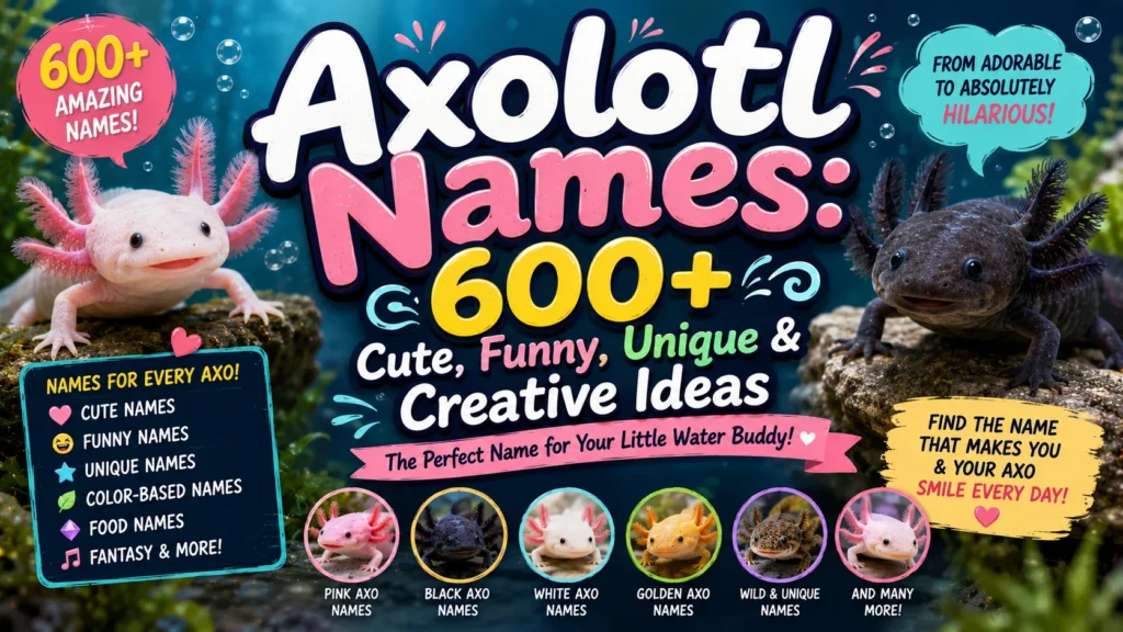 Axolotl Names 600+ Cute, Funny, Unique & Creative Ideas