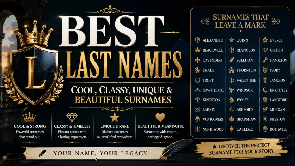 Best Last Names Cool, Classy, Unique & Beautiful Surnames