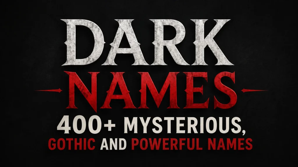 Dark Names 400+ Mysterious, Gothic and Powerful Names