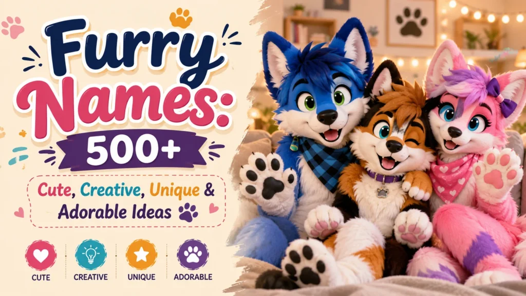 Furry Names 500+ Cute, Creative, Unique & Adorable Ideas 🐾