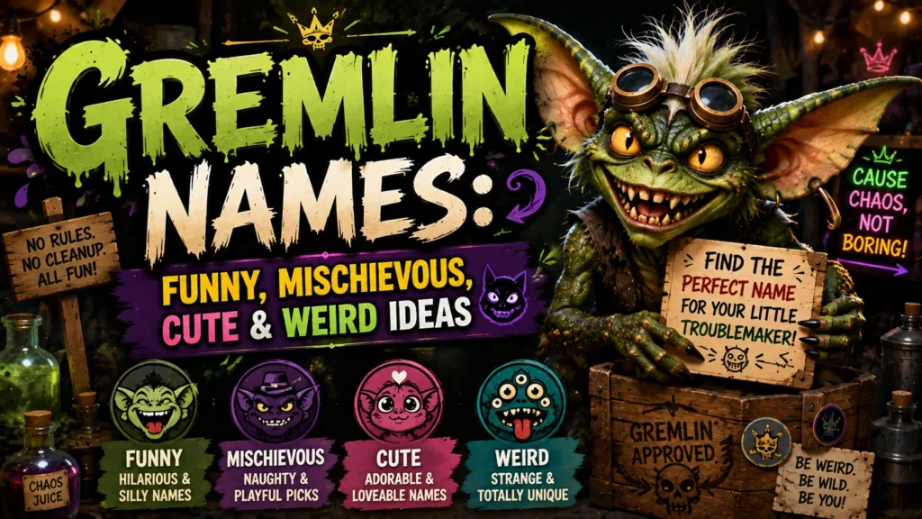 Gremlin Names Funny, Mischievous, Cute & Weird Ideas 👹