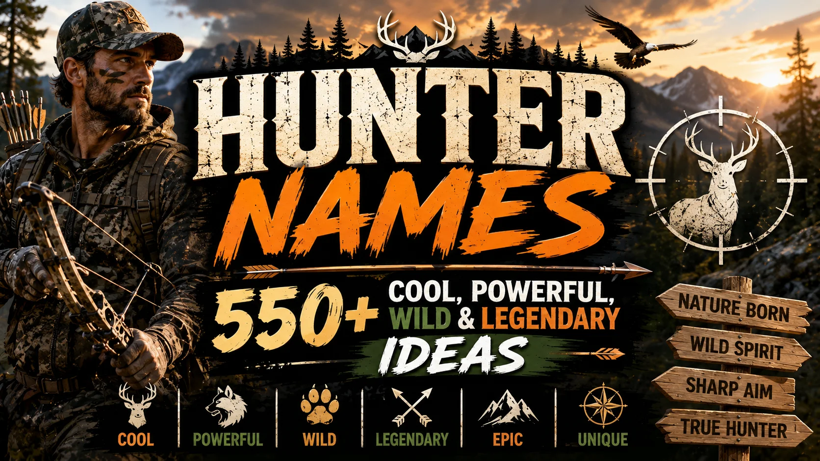 Hunter Names 550+ Cool, Powerful, Wild & Legendary Ideas 🏹