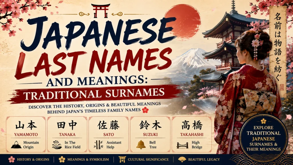 Japanese Last Names and Meanings Traditional Surnames