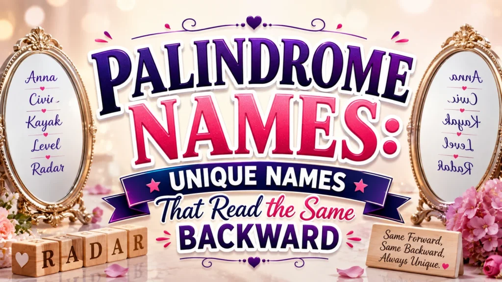 Palindrome Names Unique Names That Read the Same Backward