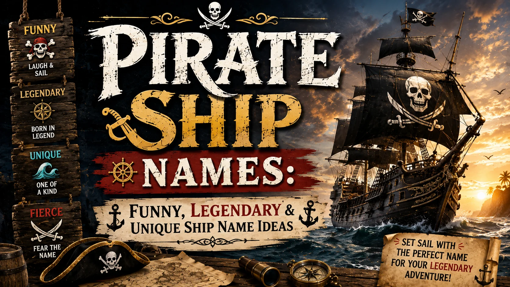 Pirate Ship Names Funny, Legendary & Unique Ship Name Ideas