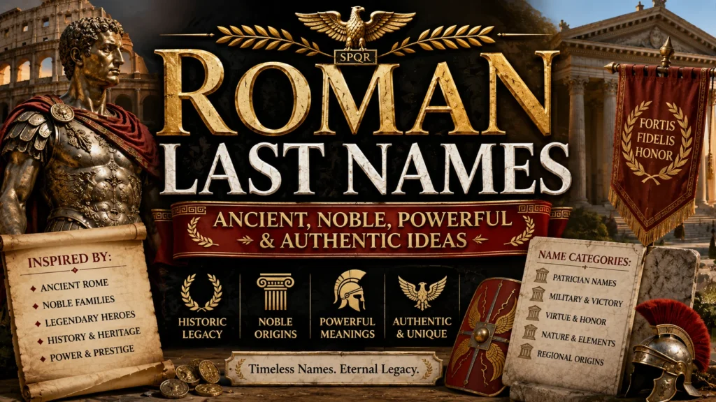 Roman Last Names Ancient, Noble, Powerful & Authentic Ideas