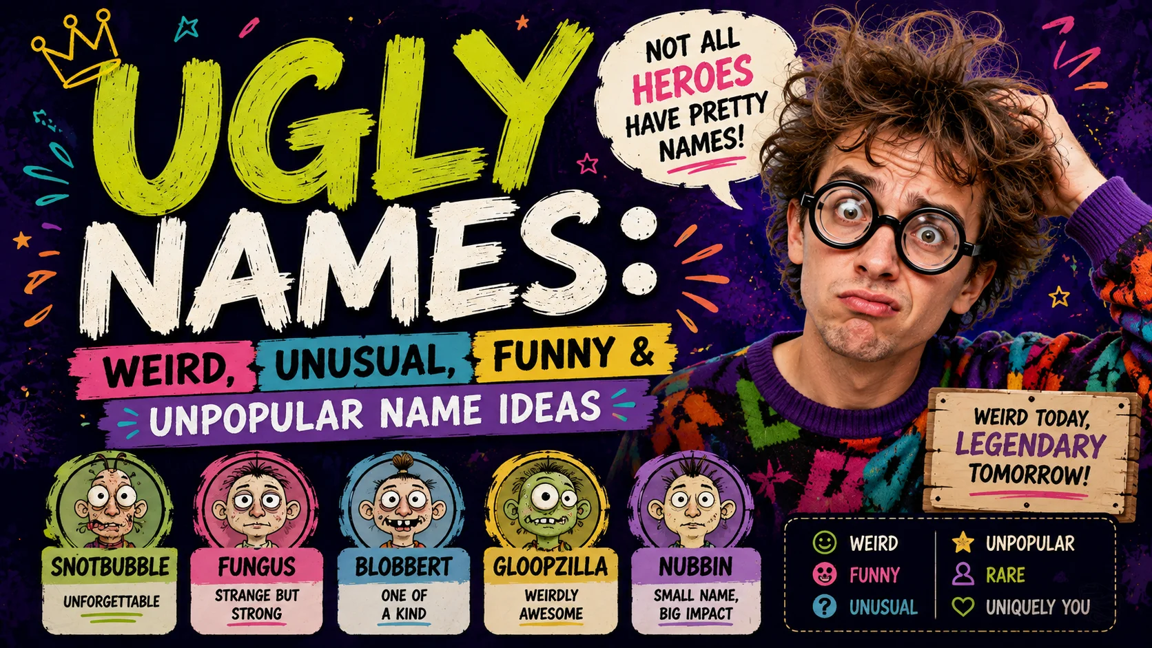 Ugly Names Weird, Unusual, Funny & Unpopular Name Ideas