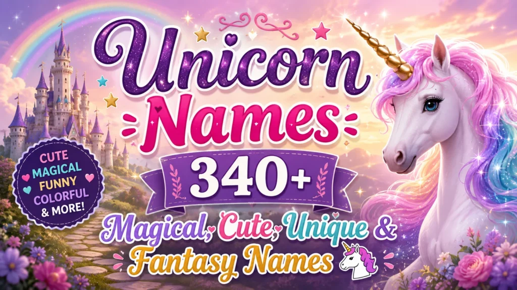 Unicorn Names 340+ Magical, Cute, Unique & Fantasy Names 🦄