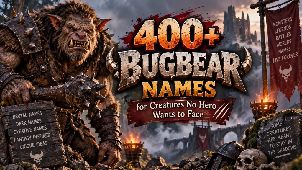 400+ Bugbear Names for Creatures No Hero Wants to Face