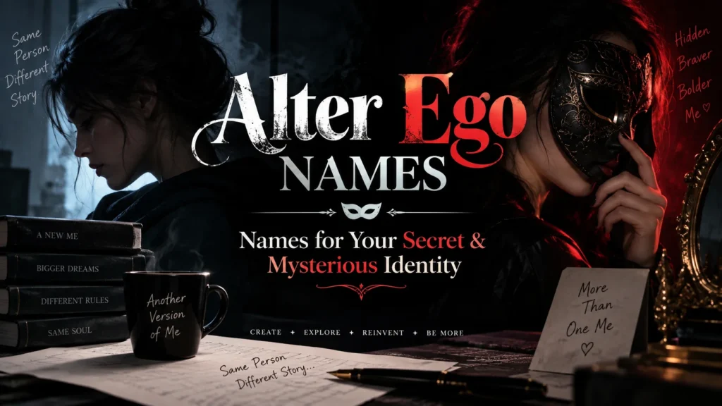 Alter Ego Names Names for Your Secret & Mysterious Identity