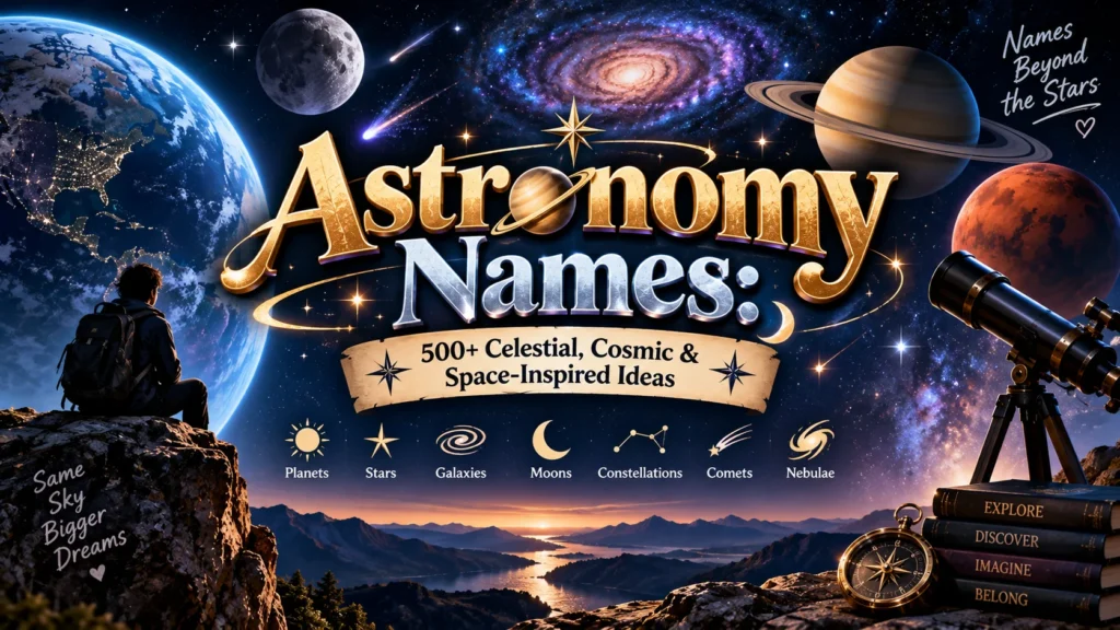 Astronomy Names 500+ Celestial, Cosmic & Space-Inspired Ideas