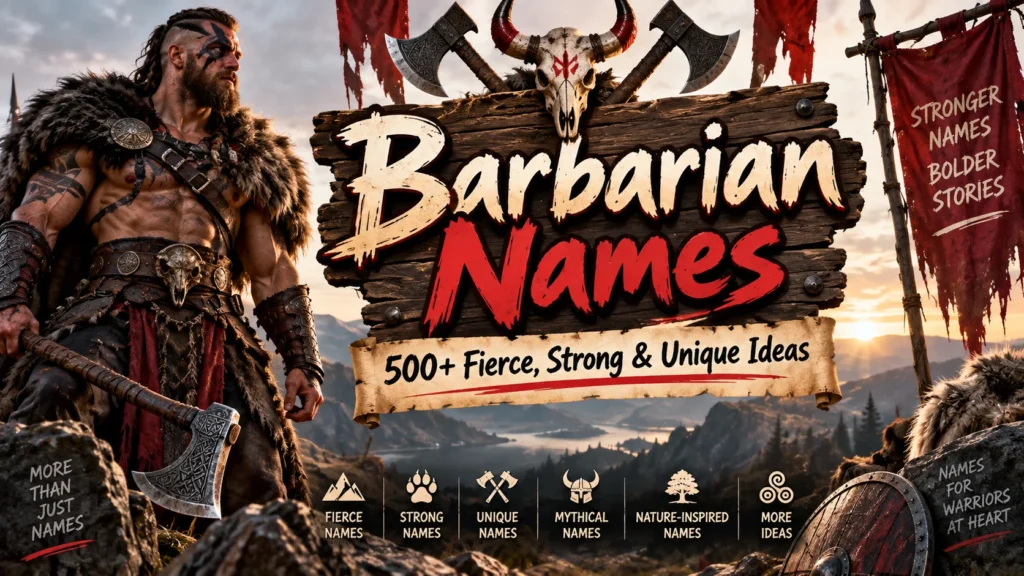 Barbarian Names 500+ Fierce, Strong & Unique Ideas