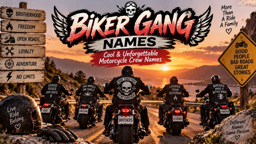 Biker Gang Names Cool & Unforgettable Motorcycle Crew Names