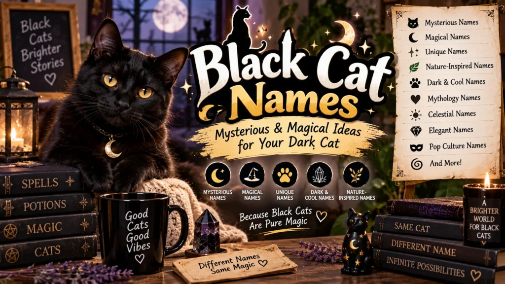 Black Cat Names Mysterious & Magical Ideas for Your Dark Cat