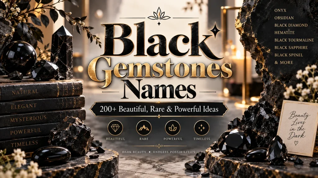 Black Gemstones Names 200+ Beautiful, Rare & Powerful Ideas